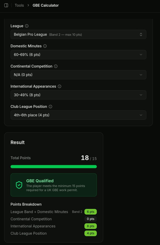 TOOLS - GBE CALCULATOR